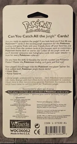 1999 Pokemon Jungle Blister Pack – Wigglytuff Artwork (Factory Sealed) - Image 2