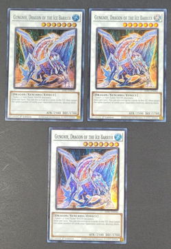 Yugioh TCG - 3x Gungnir Dragon of the Ice Barrier - SDFC-EN044 NM 1st Super Rare - Image 1
