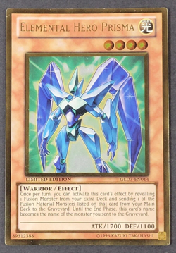 Yugioh TCG - Elemental Hero Prisma - GLD3-EN014 - Limited Ed - NM Gold Rare 2010 - Image 1