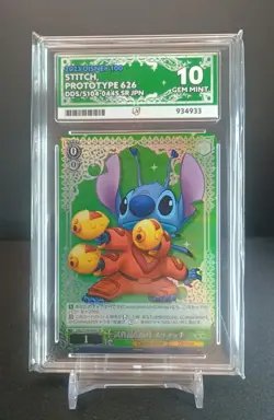 Weiss Schwarz Disney 100 - Stitch Prototype 626 DDS/104-044S SR Ace Graded 10 - Image 1