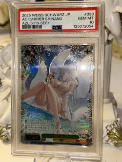 PSA10 Signed Shinano Foil Weiss Schwarz Azur Lane vol.2 AZL/S119-038EX SEC+ JP - Image 2