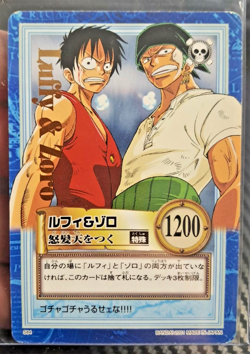 BANDAI One Piece Hyper Battle S84 LUFFY ZORO GOLD STAMPED SCARCE EARLY CARD - Image 1