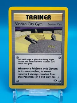 Viridian City Gym Pokemon Trainer - Gym Challenge Set Card #123 - Vintage TCG NM - Image 1