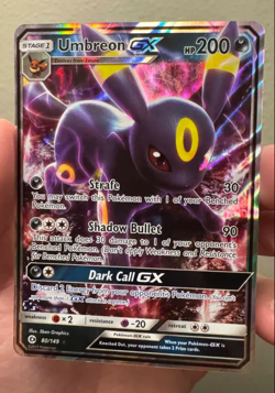 Umbreon GX 80/149 Ultra Rare SM Base Set NM Pokemon Card - Image 1