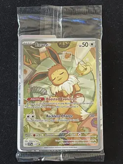 Pokemon TCG Prismatic Evolutions Sealed Eevee Black Star ETB Promo Card - Image 1