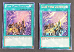 Yugioh TCG - 2x Dark World Lightning - LCJW-EN249 - LP/NM Secret Rare - 1st 2013 - Image 1