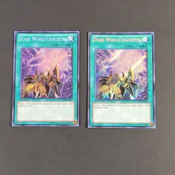 Yugioh TCG - 2x Dark World Lightning - LCJW-EN249 - LP/NM Secret Rare - 1st 2013 - Image 2
