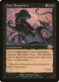 Dark Suspicions Planeshift NM Black Rare MAGIC THE GATHERING MTG CARD ABUGames - Image 1