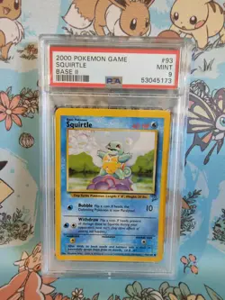 Squirtle Base Set 2 2000 Pokemon Card Common Wizard of The Coast PSA 9 - Image 1