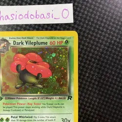 Pokemon TCG Dark Vileplume 13/82 1st Edition Holo Rare WOTC Card LP Condition - Image 3