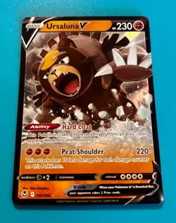 Ursaluna V #102 Pokemon Card - Silver Tempest 102/196 NM Holo Rare Full Art TCG - Image 2
