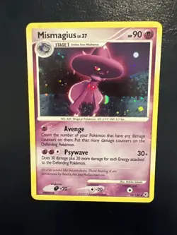 Pokemon TCG Mismagius Holo SWIRL Rare Card Diamond & Pearl 10/130 NM - Image 1