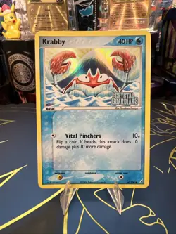 Pokemon TCG Krabby Reverse Holo Stamped Card 54/100 EX Crystal Guardians - Image 2