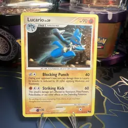 Pokemon TCG 2008 Pop Series 8 Lucario Holo Rare Card 2/17 LP - Image 1