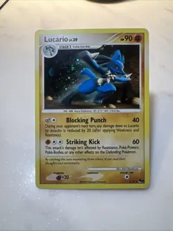 Pokemon TCG 2008 Pop Series 8 Lucario Holo Rare Card 2/17 LP - Image 2