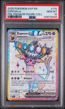 Espeon ex SVP175 Sv: Scarlet & Violet Promo Cards Holo PSA 10 - Image 1