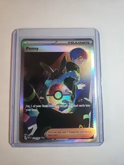 Pokemon TCG Penny Paldean Fates Trainer Holo Card 239/091 - Image 1