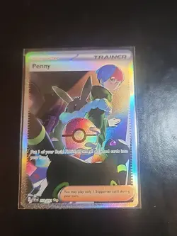 Pokemon TCG Penny Paldean Fates Trainer Holo Card 239/091 - Image 3