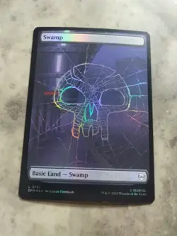 Swamp (0191) Marvel's Spider-Man Foil Basoc Land MTG NM - Image 1