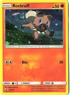 SM Promos SM120 Rockruff Holo Trading Card 2016 Pokemon TCG Ungraded - Image 1