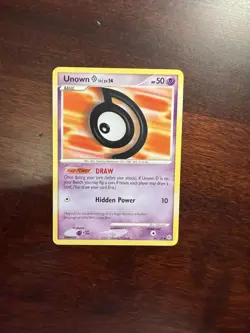 Unown [D] 68/130 Diamond and Pearl Regular Pokemon Card - Image 2
