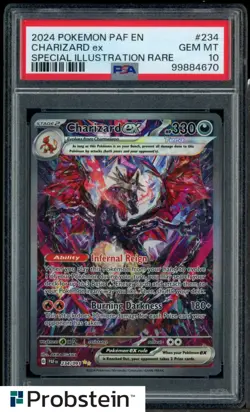 2024 Pokemon PAF EN #234 Charizard ex Special Illustration Rare PSA 10 GEM MINT - Image 1