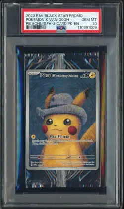 Pokemon Pikachu with Grey Felt hat Van Gogh 085 Graded Sealed Promo PSA 10 - Image 1