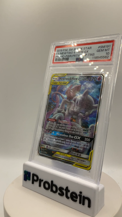 2019 Pokemon JPN Black Star Promo #SM191 Mewtwo & Mew Gx FA PSA 10 GEM MINT - Image 2