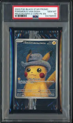 Pokemon Pikachu with Grey Felt hat Van Gogh 085 Graded Sealed Promo PSA 10 - Image 1