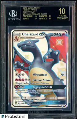 2019 Pokemon Sun & Moon Hidden Fates SV49 Charizard Gx BGS 10 BLACK LABEL - Image 1