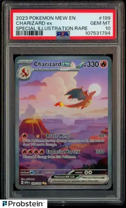 2023 Pokemon Mew En Special Illustration Rare #199 Charizard ex PSA 10 GEM MINT - Image 1
