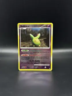 Budew 33/100 Stormfront Reverse Holo Pokemon TCG Yuka Morii Artwork - Image 1