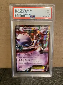Pokemon Mewtwo EX TCG 62/162 Breakthrough Ultra Rare PSA 9 - Image 1