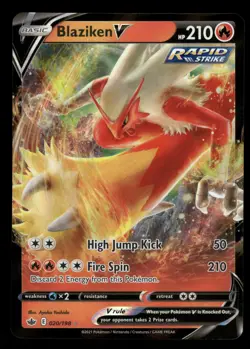 Blaziken V 020/198 NM Rare V Holo Chilling Reign 2021 Pokemon TCG - Image 1