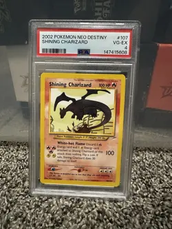 2002 POKEMON NEO DESTINY #107 SHINING CHARIZARD PSA 4 - Image 1