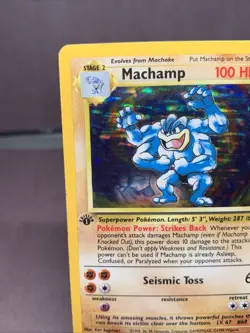 Pokemon TCG Machamp Holo 1st Edition Base Set #8/102 Holo Rare VTG WOTC - Image 2