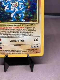 Pokemon TCG Machamp Holo 1st Edition Base Set #8/102 Holo Rare VTG WOTC - Image 4
