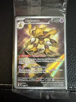 Sealed Alakazam FA 009 Pokemon TCG Black Star Promo Mega Evolution Full Art NM - Image 1