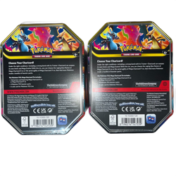 Pokemon TCG Mega Charizard X Y Tins Sealed Set of 2 Phantasmal Flames New - Image 5