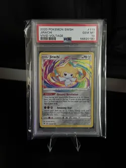 2020 POKEMON SWORD & SHIELD VIVID VOLTAGE #119 JIRACHI PSA 10 - Image 1
