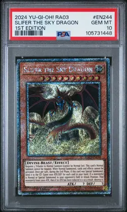 2024 YU-GI-OH! RA03-QUARTER CENTURY BONANZA 1ST ED SLIFER THE SKY DRAGON PSA 10 - Image 1