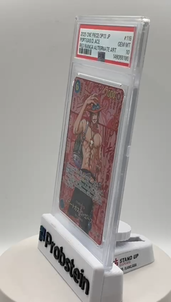 2025 One Piece OP13 JPN Red Manga Alternate Art #119 Portgas D. Ace PSA 10 - Image 2
