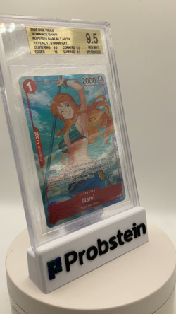 2022 One Piece OP01-Alternate Art #016 Nami Pre-Errata Alpha BGS 9.5 GEM MINT - Image 2