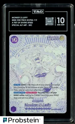 2025 ONE PIECE OP11 MONKEY D LUFFY 3RD ANNIVERSARY SILVER OP05-119 TAG 10 - Image 1