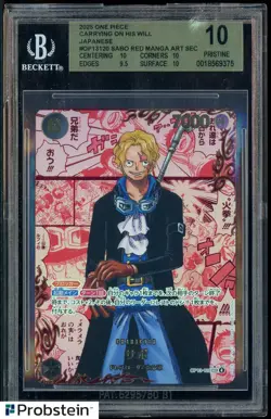2025 One Piece Carrying on His Will Japanese OP13120 Sabo Sec Red Manga BGS 10 - Image 1