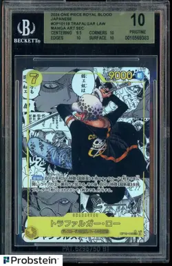 2024 One Piece Royal Bolld Japanese #OP10119 Trafalgar Law Manga BGS 10 PRISTINE - Image 1