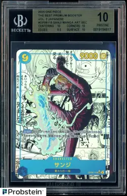 2025 One Piece The Best Premium Booster JPN OP06119 Sanji Manga BGS 10 PRISTINE - Image 1