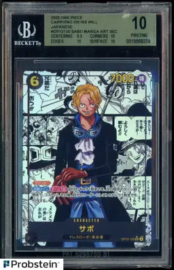 2025 One Piece Carrying On His Will #OP13120 Sabo Manga Japanese BGS 10 PRISTINE - Image 1