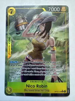 Nico Robin OP15-109 Rare Alt Art NM Adventure on Kami’s Island - Image 1