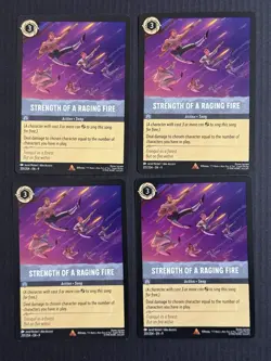 Disney Lorcana Strength Of A Raging Fire Non-foil Fabled Qty 4 - Image 1